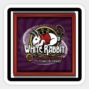 White Rabbit Interdimensional Tours & Travel Sticker